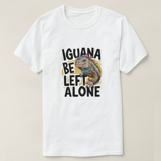 イグアナ離れ1人で Tシャツ (デザイン正面)