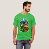 イグアナ食べチーズバーガー2 Tシャツ (正面フル)