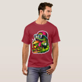 イグアナ食べチーズバーガー3 Tシャツ (正面フル)