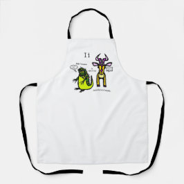 イグアナ & インパラ オールオーバー プリント エプロン