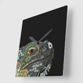 イグアナ スクエア壁時計 (傾斜)