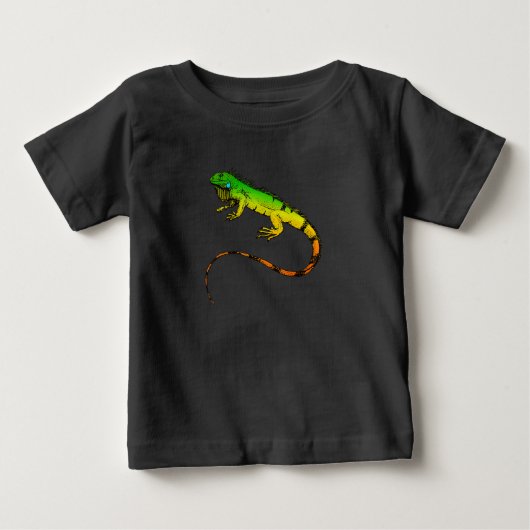 イグアナ トカゲ 美しいイグアナ プレゼント ベビーTシャツ (正面)