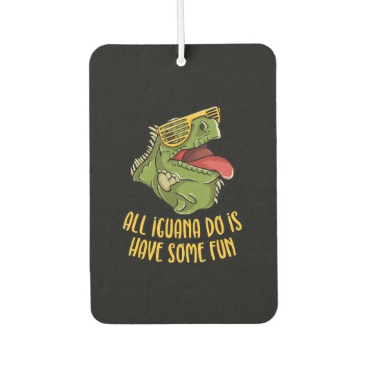 イグアナ·ドには、爬虫類とトカゲのおもしろいがある カーエアーフレッシュナー (正面)