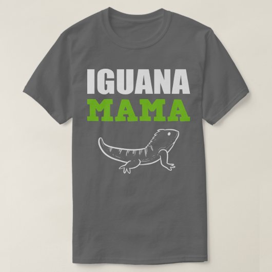 イグアナ・ママ 動物の世話係 Tシャツ (デザイン正面)
