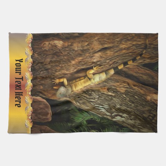 イグアナBucerias 1069 キッチンタオル (横)