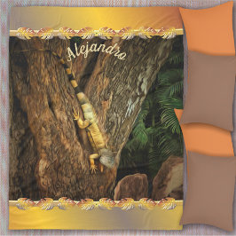 イグアナBucerias 1069 フリースブランケット