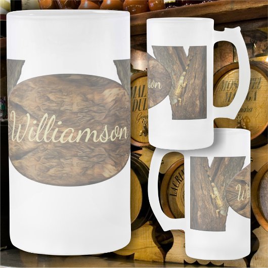 イグアナBucerias 1069 フロストグラスビールジョッキ