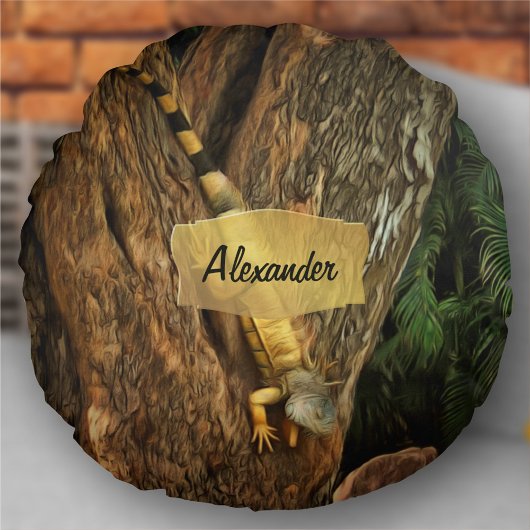 イグアナBucerias 1069 ラウンドクッション