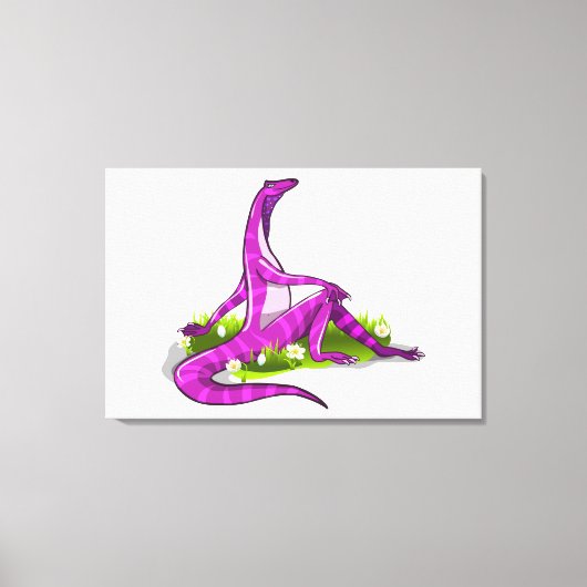 イグアノドンが自然美しい。 キャンバスプリント (正面)
