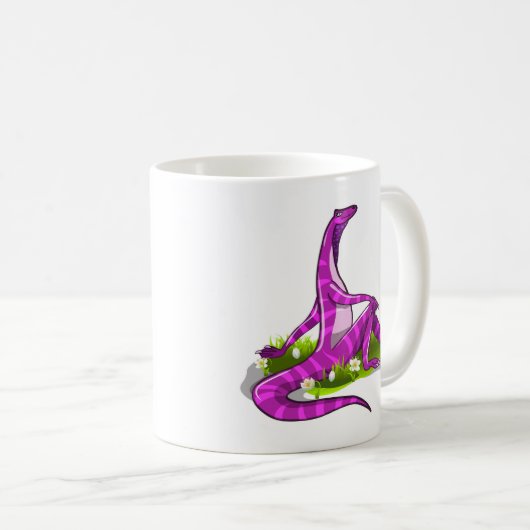 イグアノドンが自然美しい。 コーヒーマグカップ (正面右)