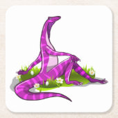 イグアノドンが自然美しい。 スクエアペーパーコースター (正面)