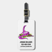 イグアノドンが自然美しい。 ラゲッジタグ (正面縦)