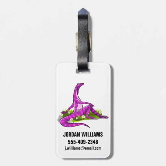 イグアノドンが自然美しい。 ラゲッジタグ (裏面縦)