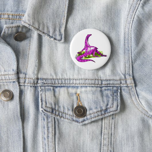 イグアノドンが自然美しい。 缶バッジ (インサイチュ)