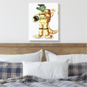 イグアノドンは宇宙服を着た。 キャンバスプリント (インサイチュ (寝室))