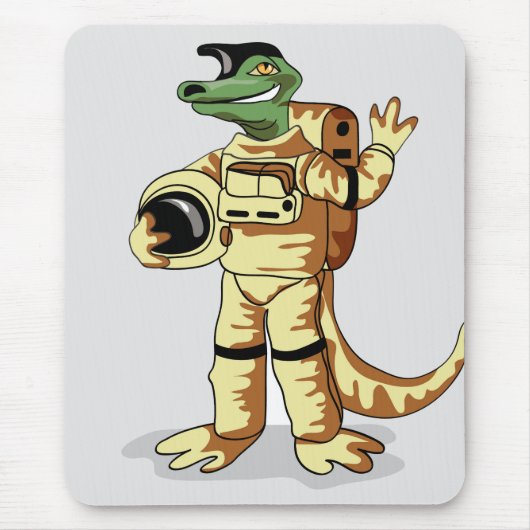 イグアノドンは宇宙服を着た。 マウスパッド (正面)