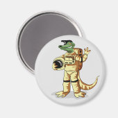 イグアノドンは宇宙服を着た。 マグネット (正面/裏面)