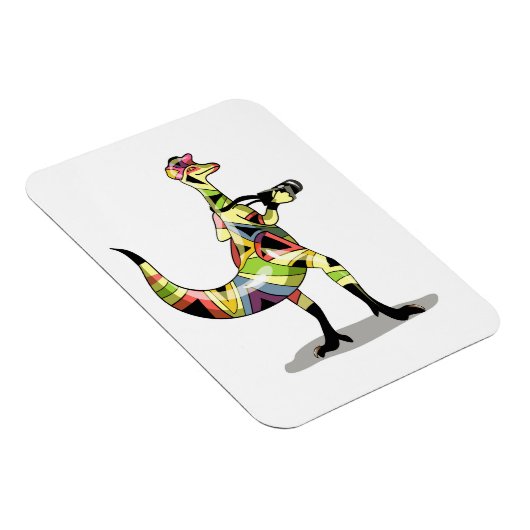 イグアノドン写真家のイラストレーション。 マグネット (右側)