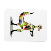 イグアノドン写真家のイラストレーション。 マグネット (横)