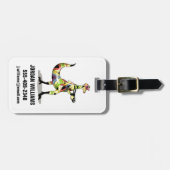 イグアノドン写真家のイラストレーション。 ラゲッジタグ (正面横)