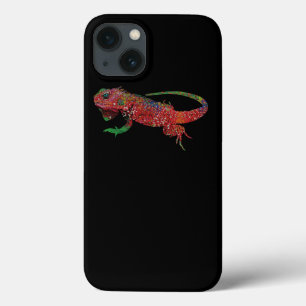 イグカラフルアナの贈り物トカゲの恋人と持ち主への贈り物 iPhone 13ケース