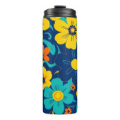 イグサカラフルス開花 – ドーパミンスタイル-レトロ花 タンブラー (正面)