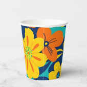 イグサカラフルス開花 – ドーパミンスタイル-レトロ花 紙コップ (右)