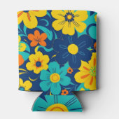 イグサカラフルス開花 – ドーパミンスタイル-レトロ花 缶クーラー (裏面)