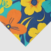 イグサカラフルス開花 – ドーパミンスタイル-レトロ花 薄葉紙 (詳細)