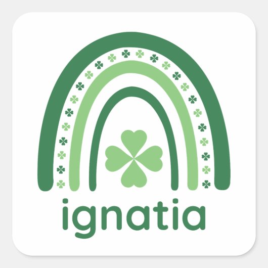 イグナチア名クローバーボホレインボー スクエアシール (正面)