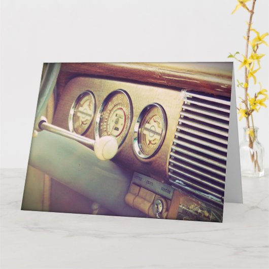 「イグニッション」アンティーククラシックカービッグカード カード (黄色い花)