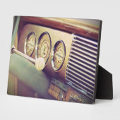 "イグニッション"アンティーク車クラシックのインテリア5x7 フォトプラーク (側面)