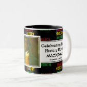 イグネイシャスパーソナライズされたサンチョ |黒い履歴月 ツートーンマグカップ (正面右)