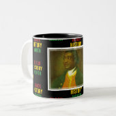 イグネイシャスパーソナライズされたサンチョ |黒い履歴月 ツートーンマグカップ (正面左)