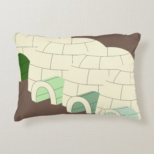 イグルーをテーマにした アクセントクッション (正面)