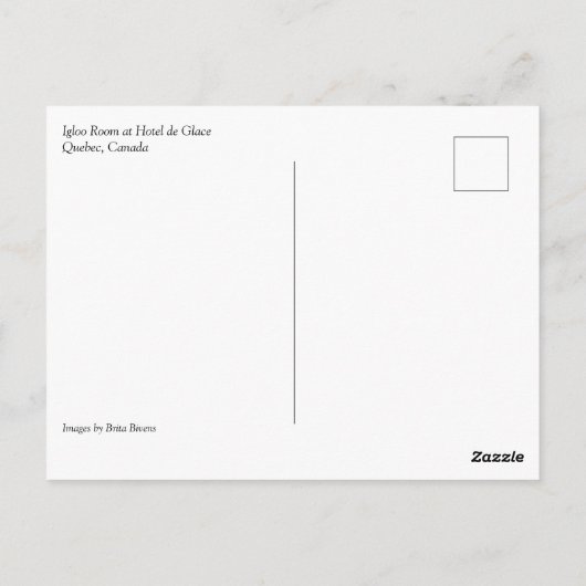 イグルールームアットホテルデグレスケベックカナダ ポストカード (裏面)