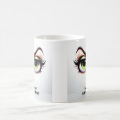 イケてないよ、素敵な目つきの面白い顔 コーヒーマグカップ (中央)