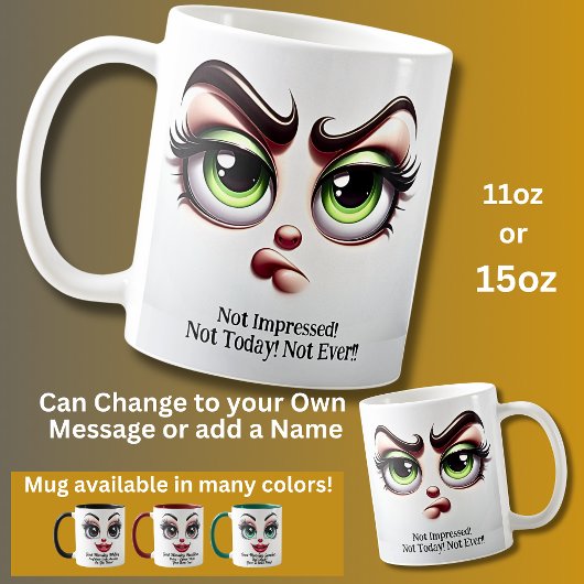 イケてないよ、素敵な目つきの面白い顔 コーヒーマグカップ