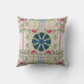 イケアが格子状のピンク枕を投げる クッション (裏面)