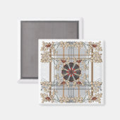 イケアが格子状の茶色の磁石を投げる マグネット (正面/裏面)