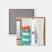 イケアインテリアキツネ磁石 マグネット (正面/裏面)