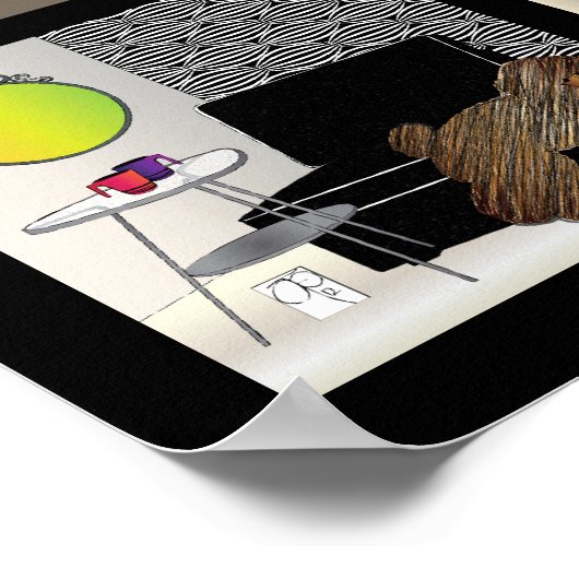 イケアインテリアポスター – 黒縁ど ポスター (角)