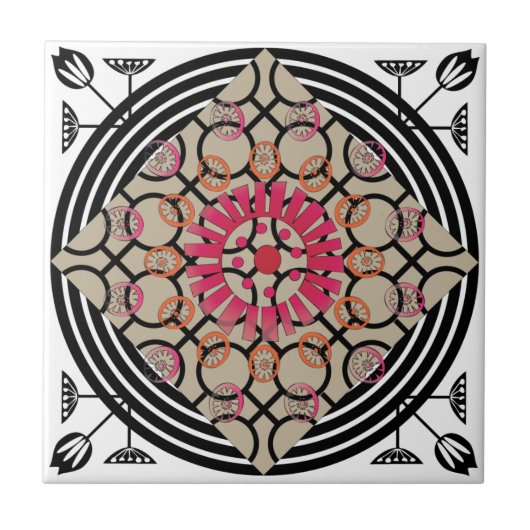 イケアラグ砂四角タイル タイル (正面)