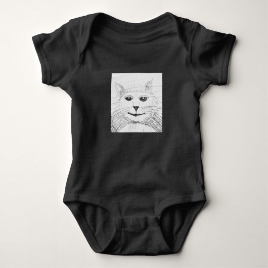 イケイケ猫Tシャツ ベビーボディスーツ (正面)