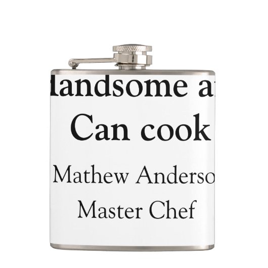 イケメンで料理もできる名前のマスターシェフ フラスク (正面)