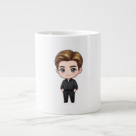 イケメン韓国ドラマの男主人公のマグカップ ジャンボコーヒーマグカップ