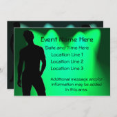 イケメン パーティー 招待状 (正面/裏面)