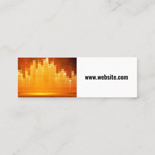 イコライザのライトの背景 スキニー名刺 (裏面)