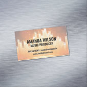 イコライザのライトの背景 マグネット名刺 (インサイチュ)