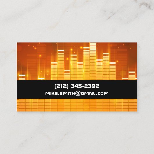 イコライザのライトの背景 名刺 (裏面)
